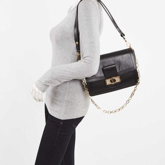 Louis Vuitton Black Leather Dauphine MM Bag - Picture 3 of 9